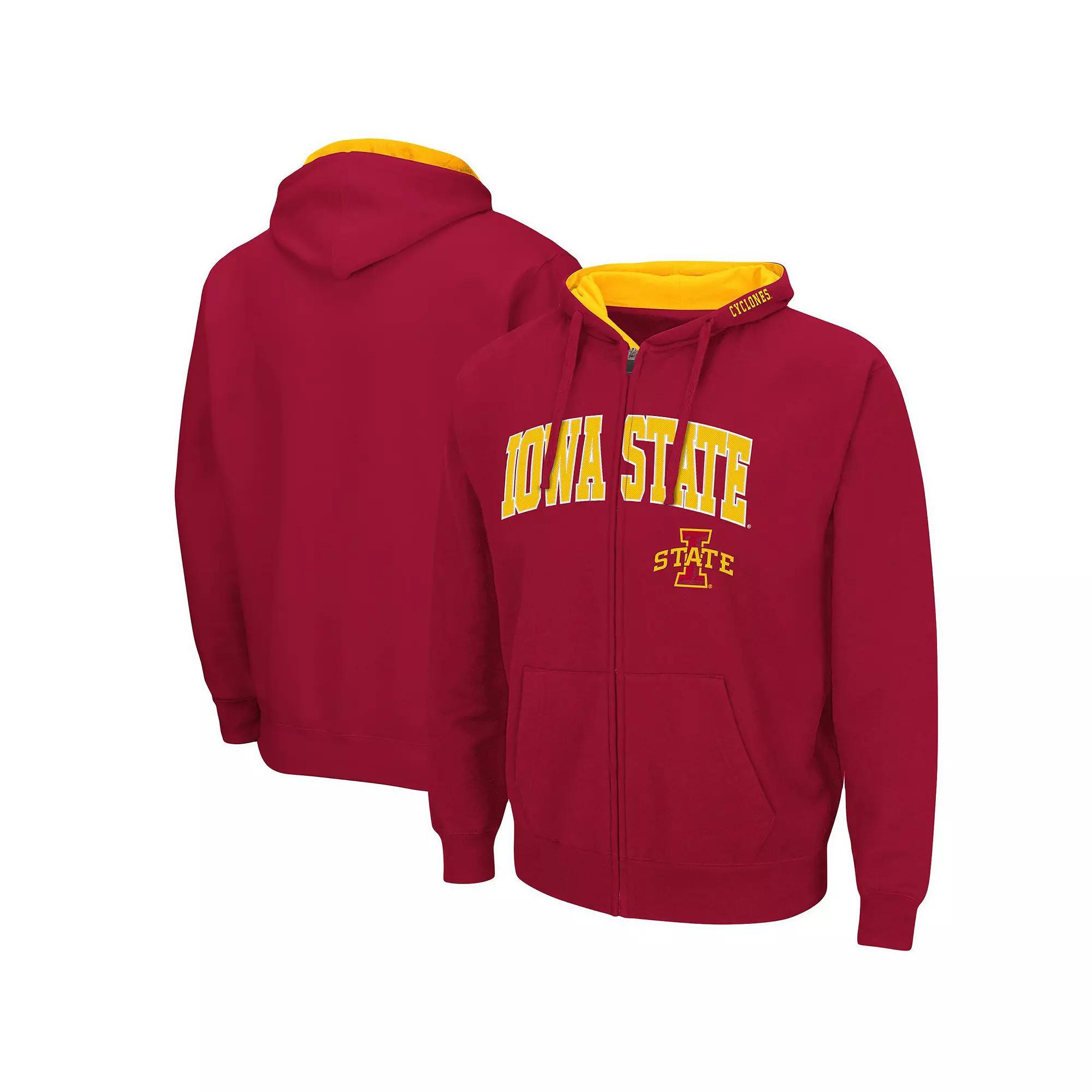 Men's Colosseum Cardinal Iowa State Cyclones Arch & Logo 3.0 Full-Zip Hoodie,  Product Image