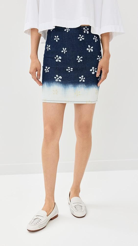 Marni Bleached Flower Printed Denim Skirt | Shopbop Product Image