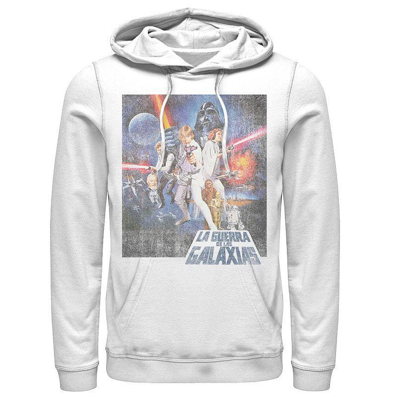 Mens Star Wars La Guerra De Las Galaxias Faded Poster Hoodie Product Image