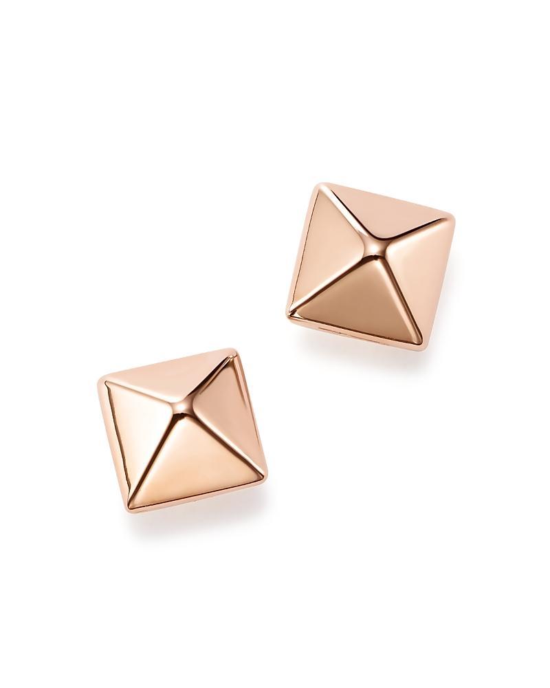 Pyramid Stud Earrings in 14k Gold, White or Rose Gold Product Image