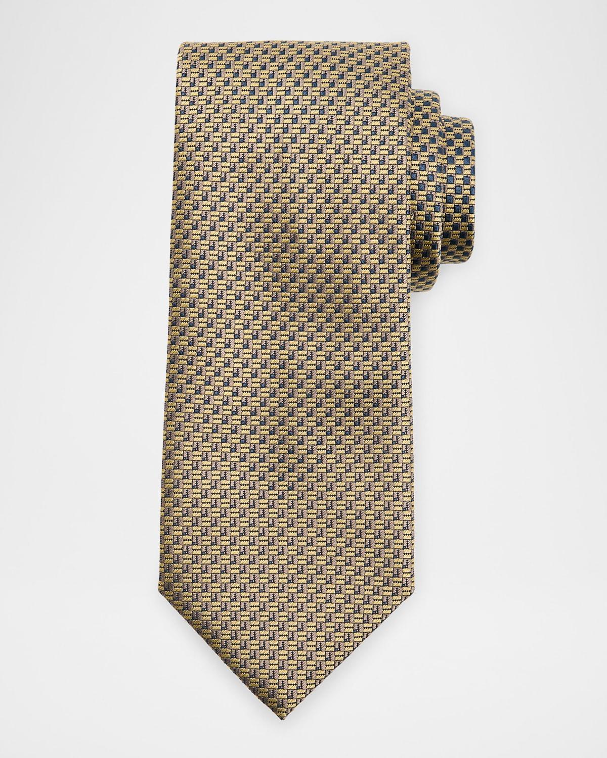 Mens Staggered Box Silk Tie Product Image