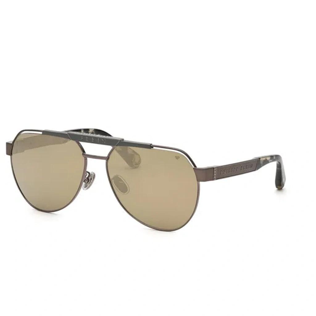 PHILIPP PLEIN Gray Acetate Sunglasses In Neutral Product Image