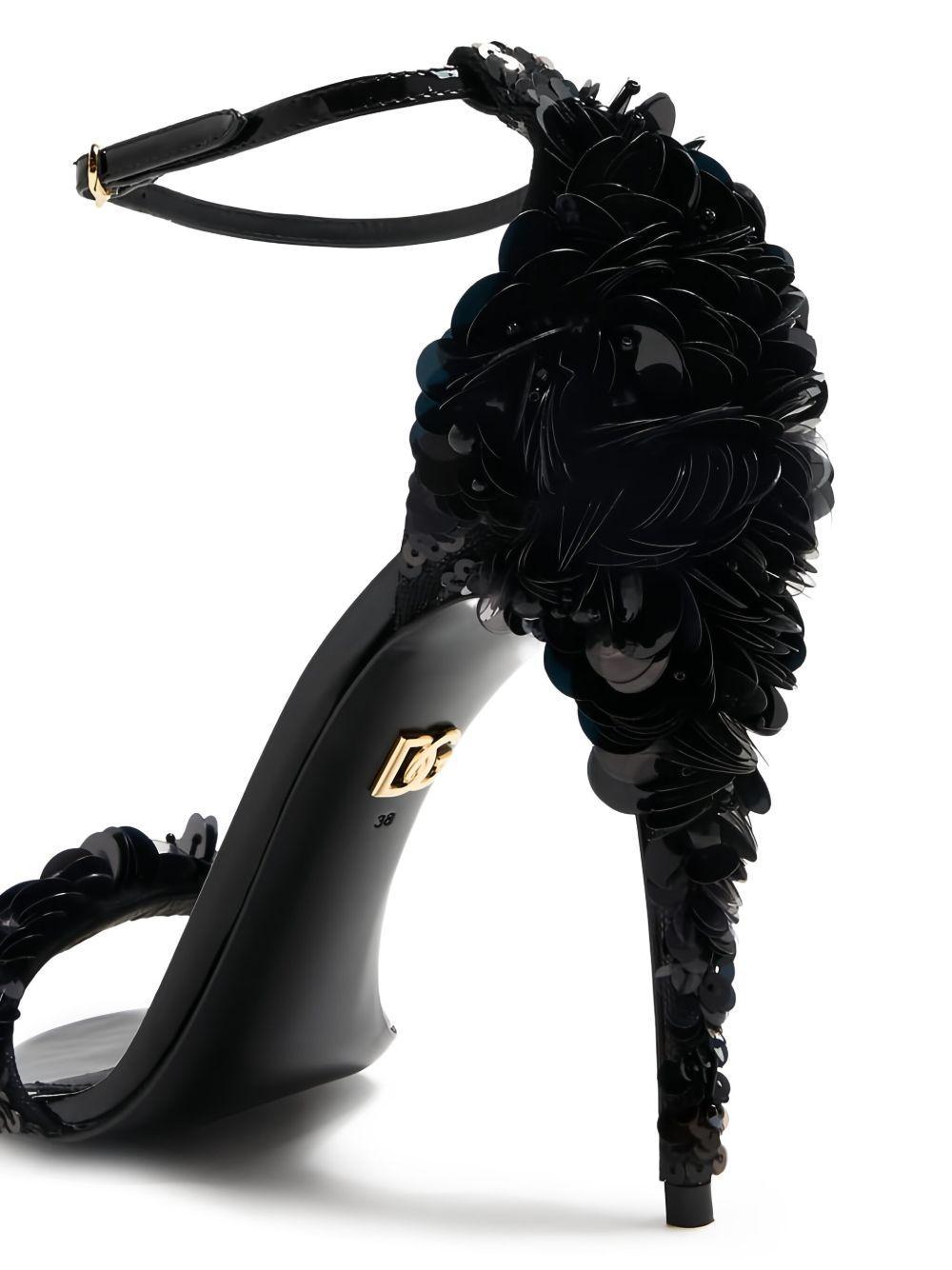 110mm sequin-embellished stiletto sandals Product Image