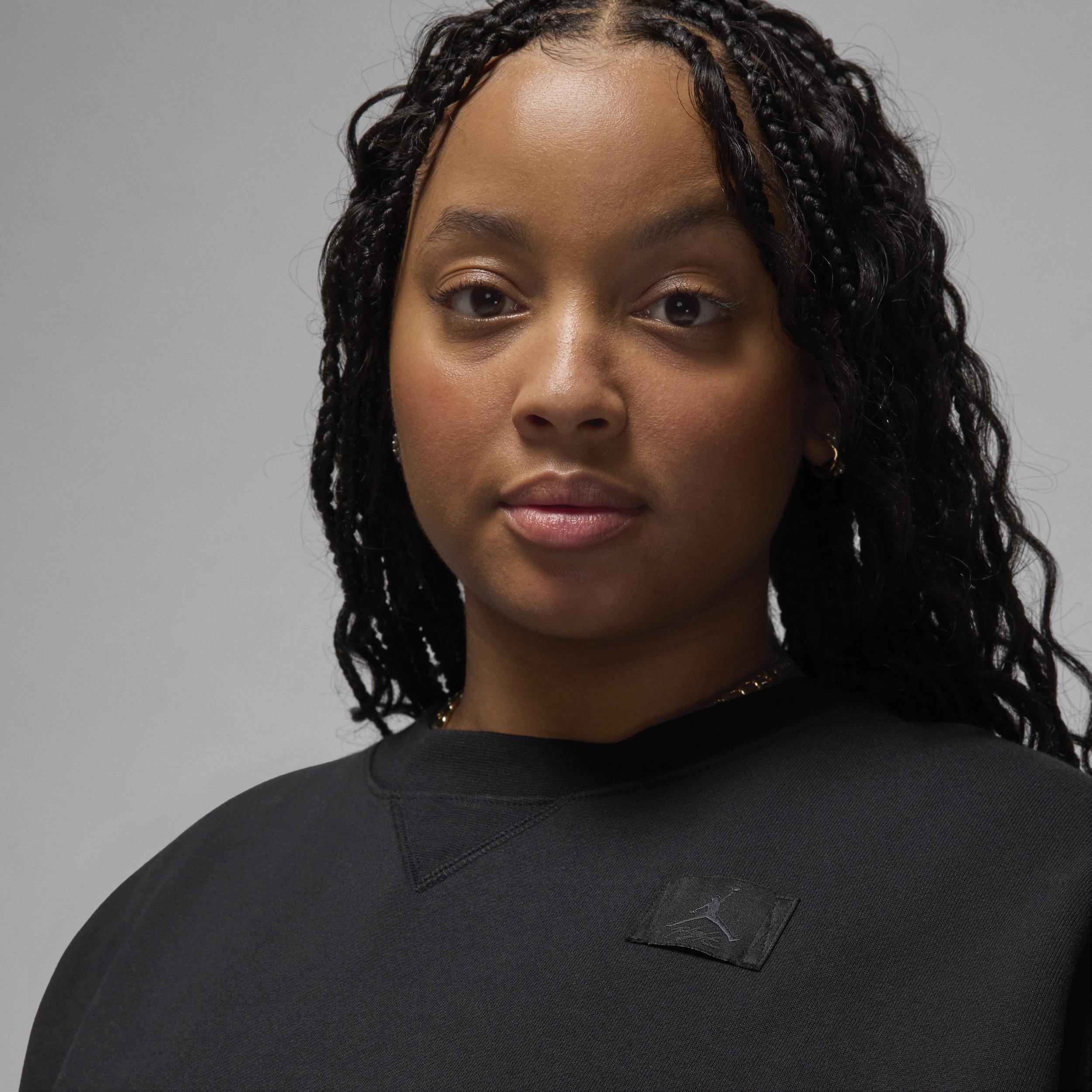 Women's Jordan Flight Fleece Crew-Neck Sweatshirt (Plus Size) Product Image