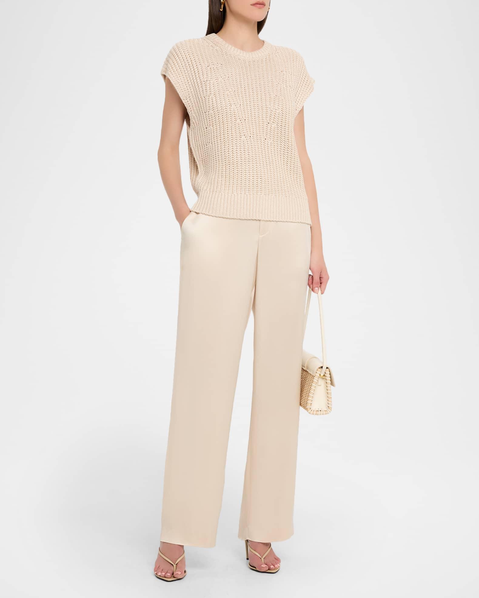 Silk Knit Sleeveless Sweater Product Image