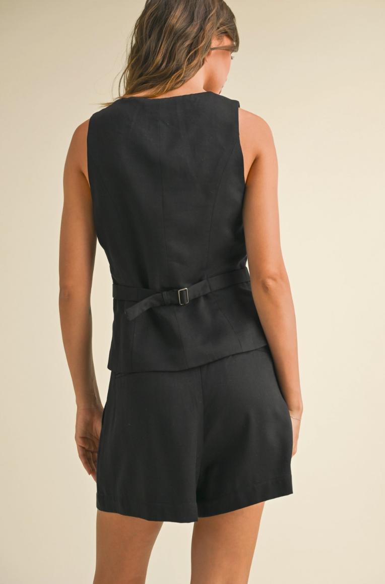 Tencel Button Front Vest Product Image