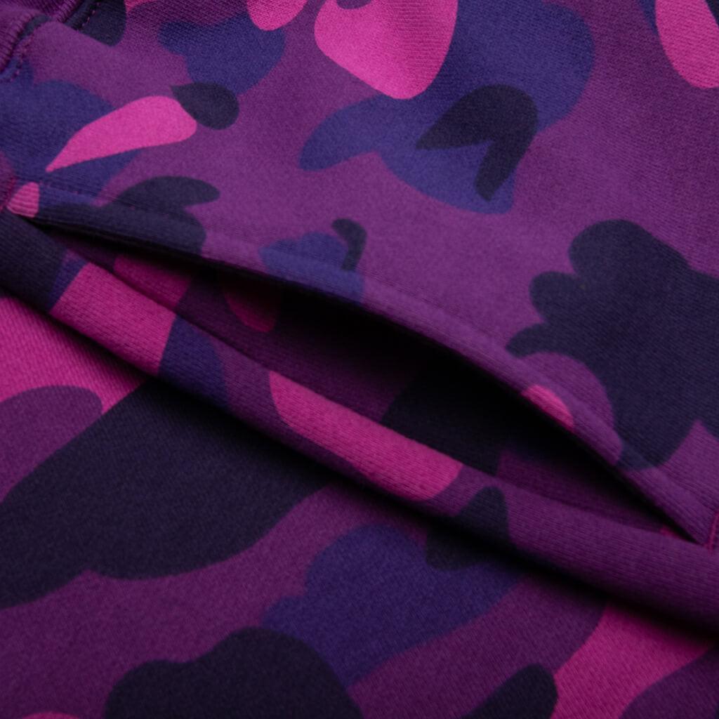 Color Camo Cutting Sweat Shorts - Purple Male Product Image