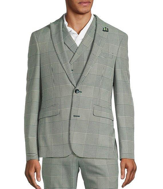 Murano Shape of Water Collection Slim Fit Glen Plaid Suit Separates Jacket Product Image