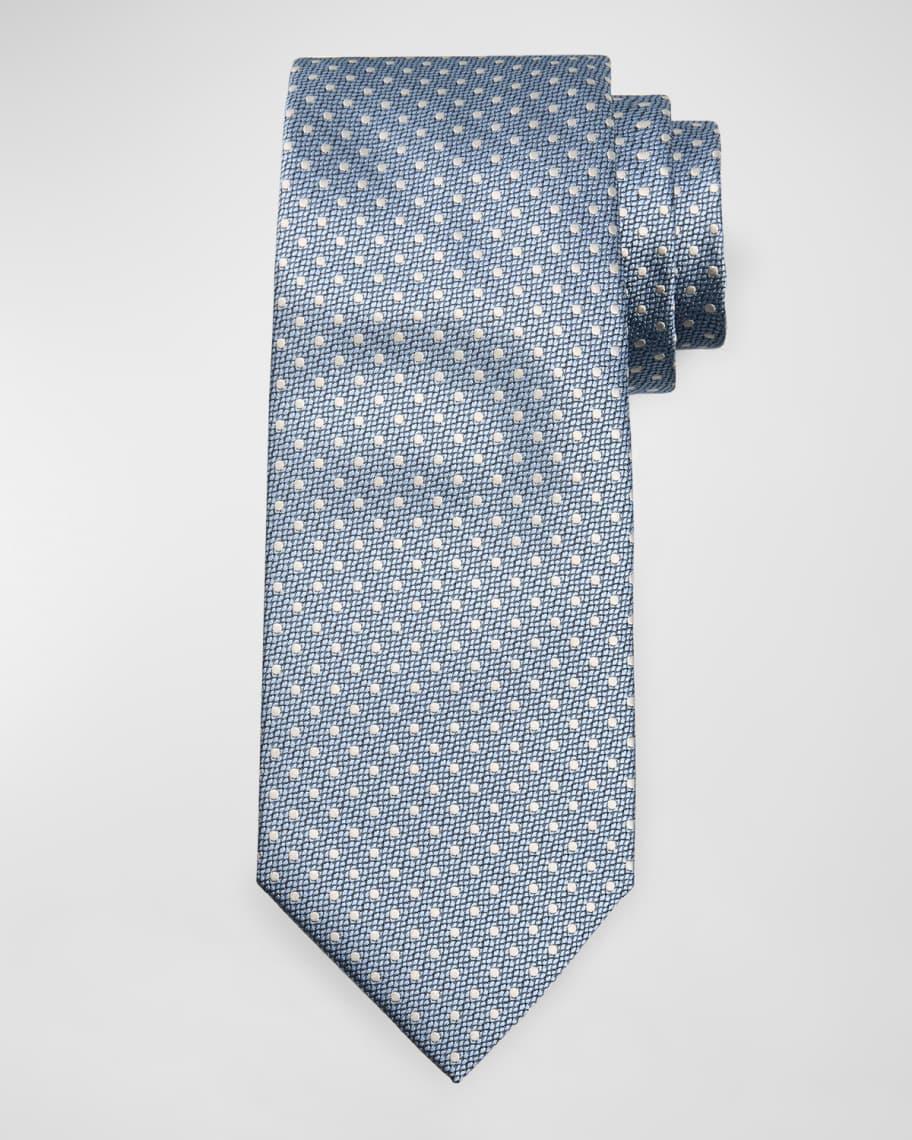 Men's Mulberry Silk Polka Dot Tie Product Image