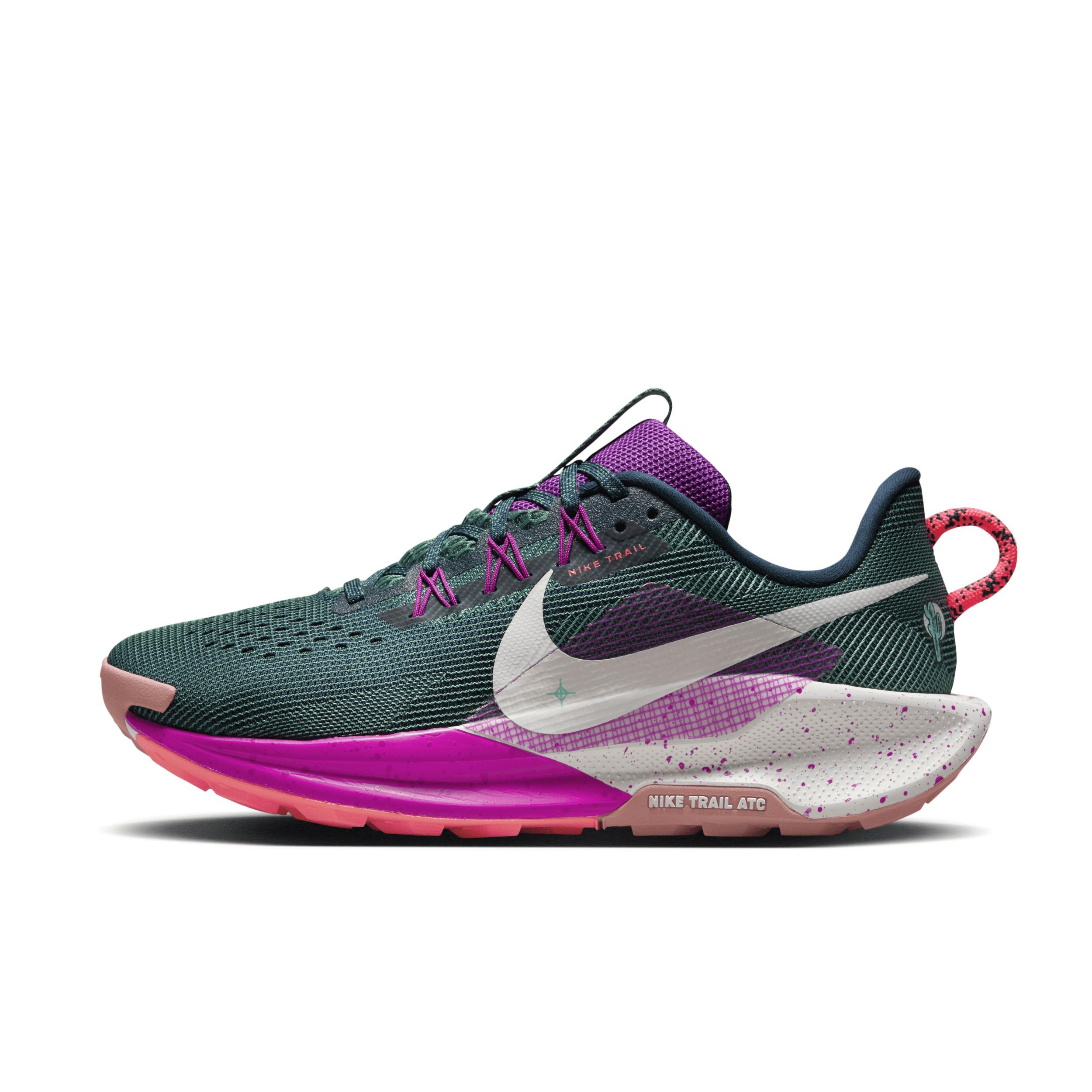 Nike Womens Reactx Pegasus Trail 5 - Running Shoes Armory Navy/Phantom/Vivid Grape Product Image