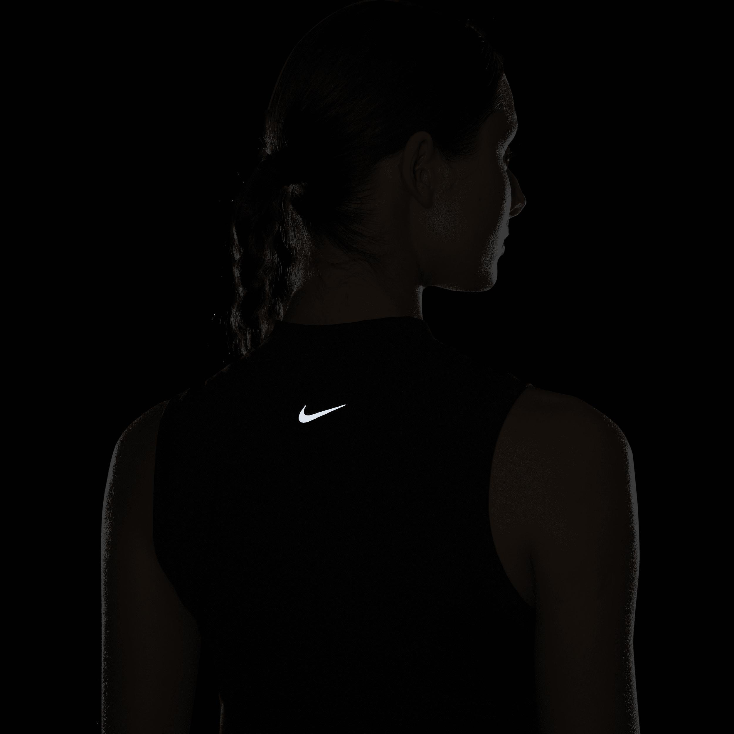 Nike Women's One Fitted Dri-FIT Mock-Neck Cropped Tank Top Product Image