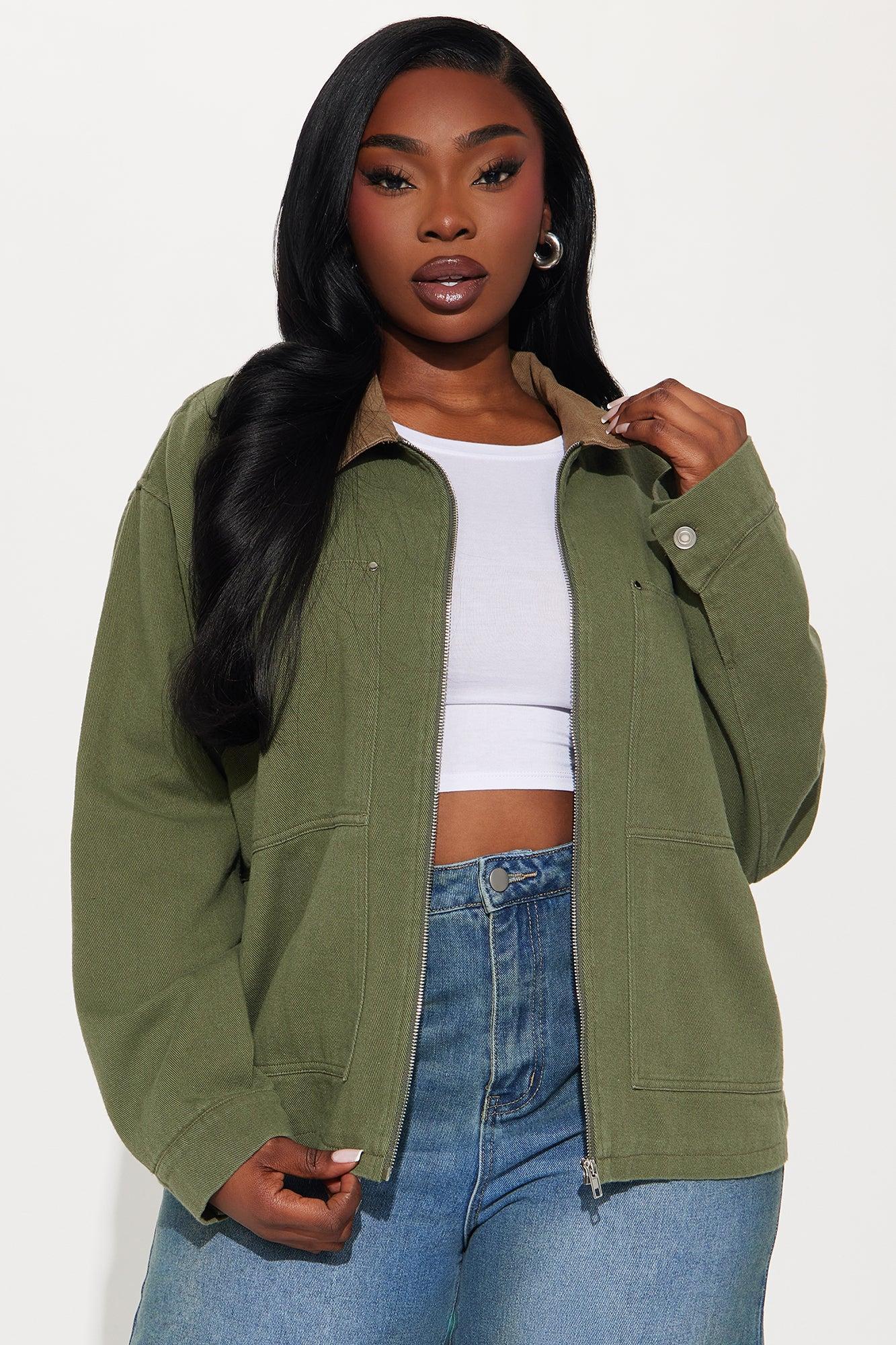 Leila Barn Jacket - Olive Female Product Image