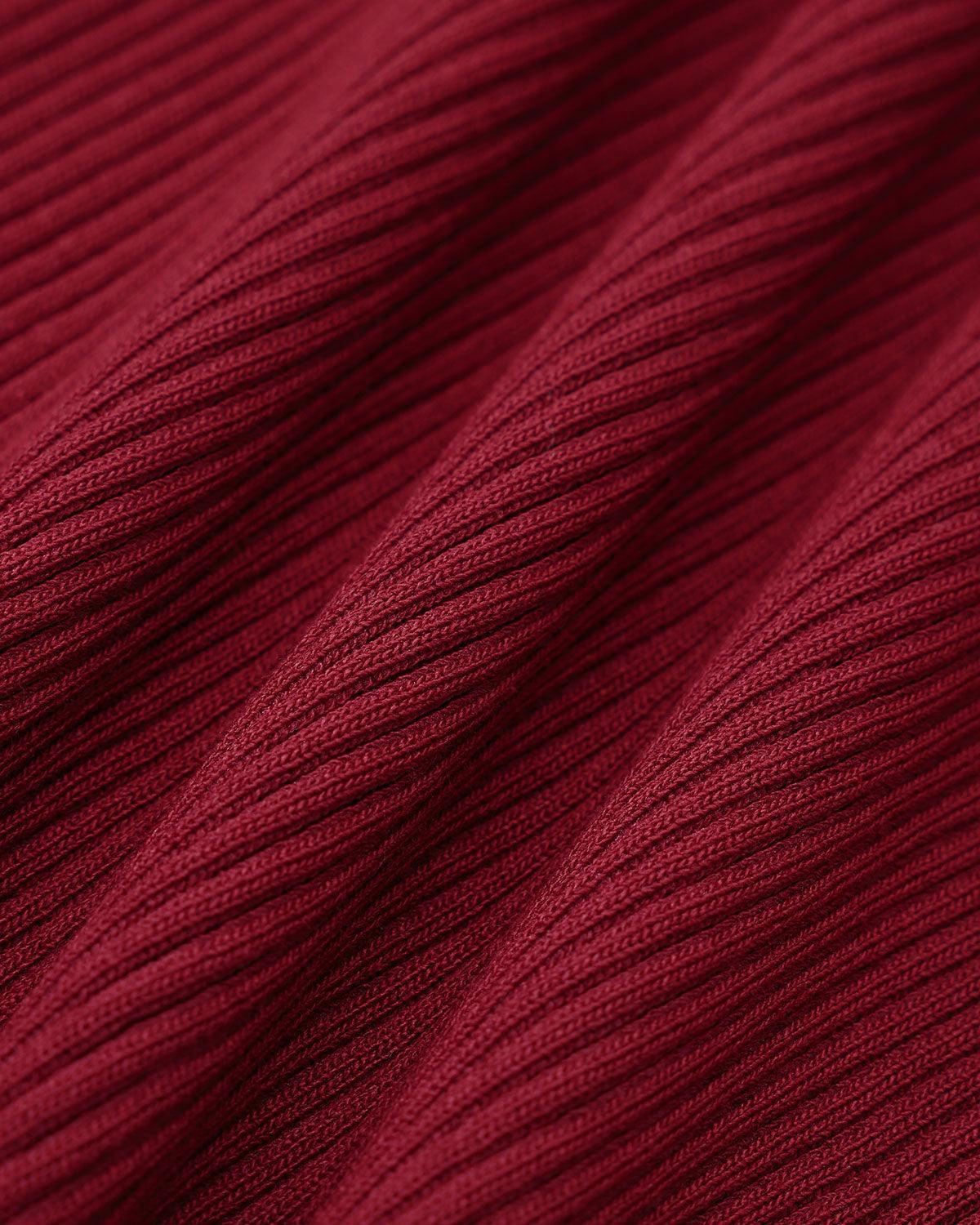 Women's Red Bell Sleeve Bodycon Sweater Dress Female Product Image