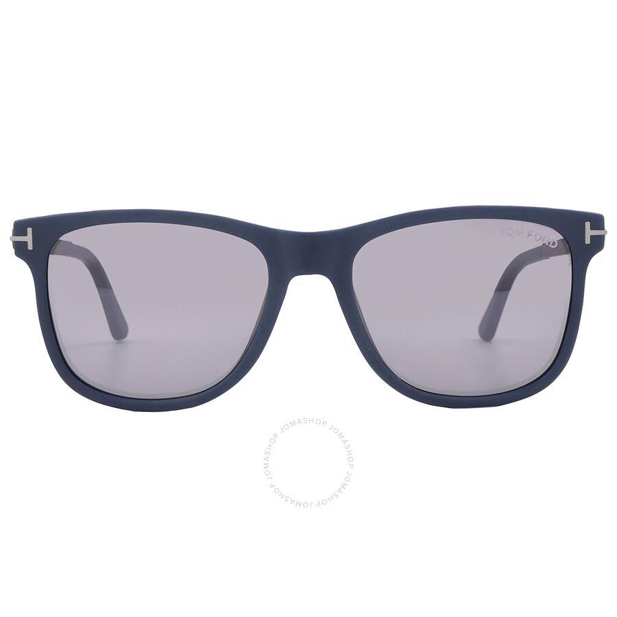 TOM FORD Sinatra Smoke Mirror Square Men's Sunglasses Ft1104 91c 53 In Black Product Image