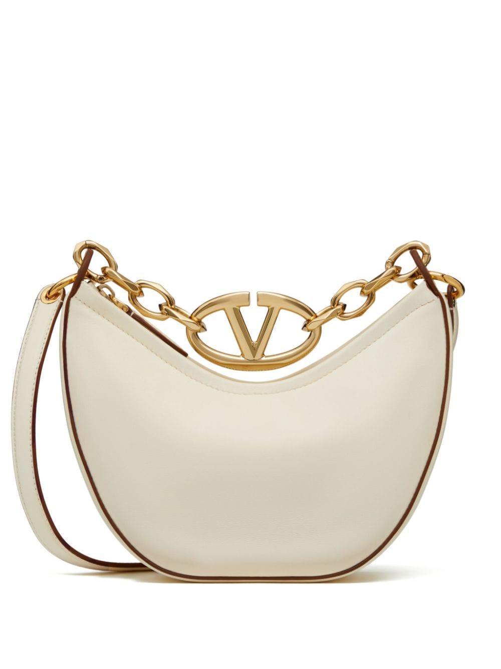 VALENTINO GARAVANI Vlogo Moon Hobo Bag In Ivory Product Image