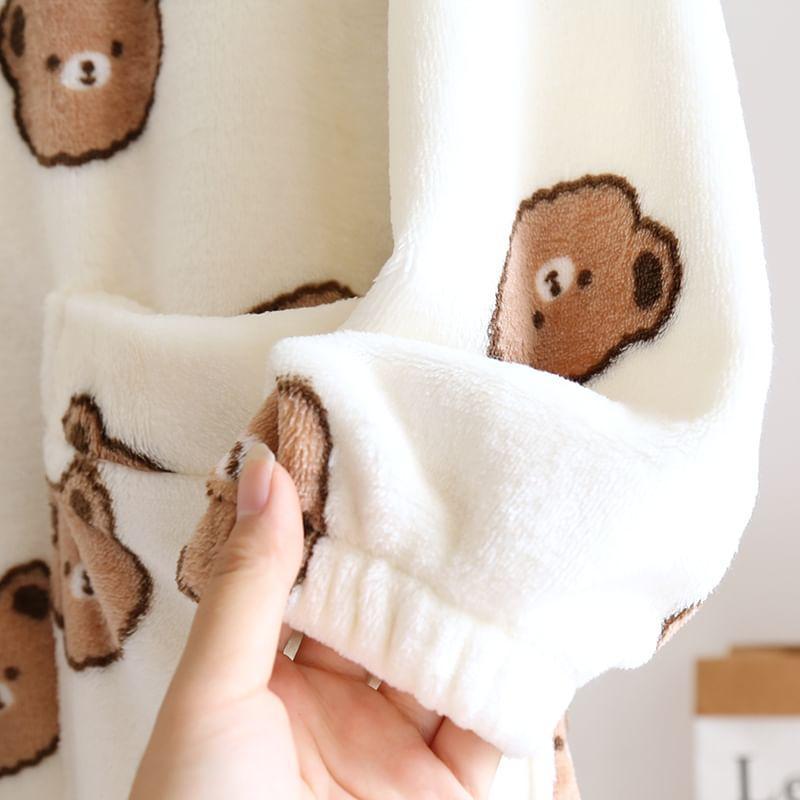 Couple Matching Bear Print Pajama Robe (Various Designs) Product Image