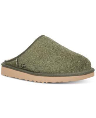 Ugg Mens Classic Slip on Shaggy Suede Slippers Product Image