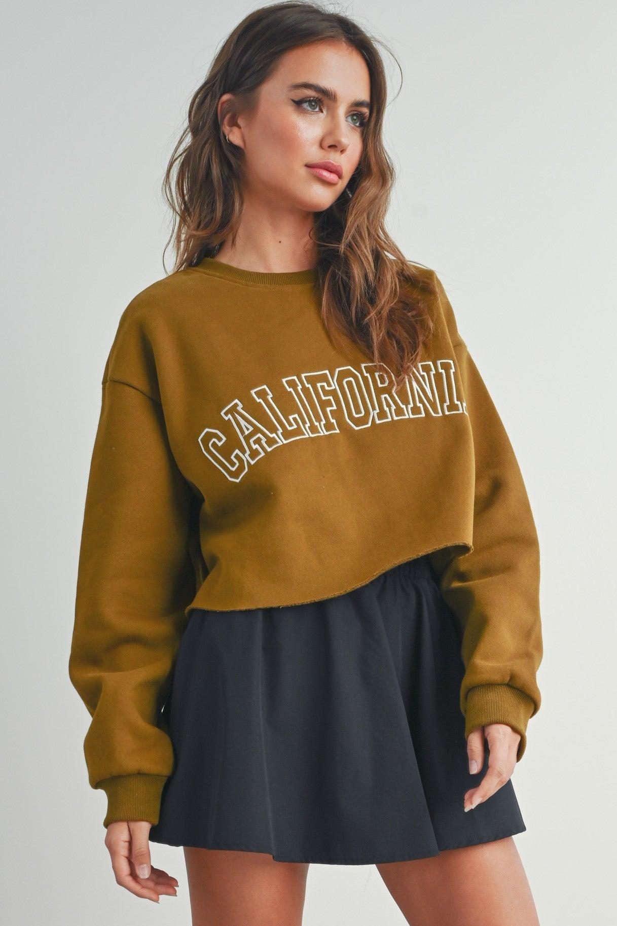 Fleece Cropped Sweatshirt Product Image