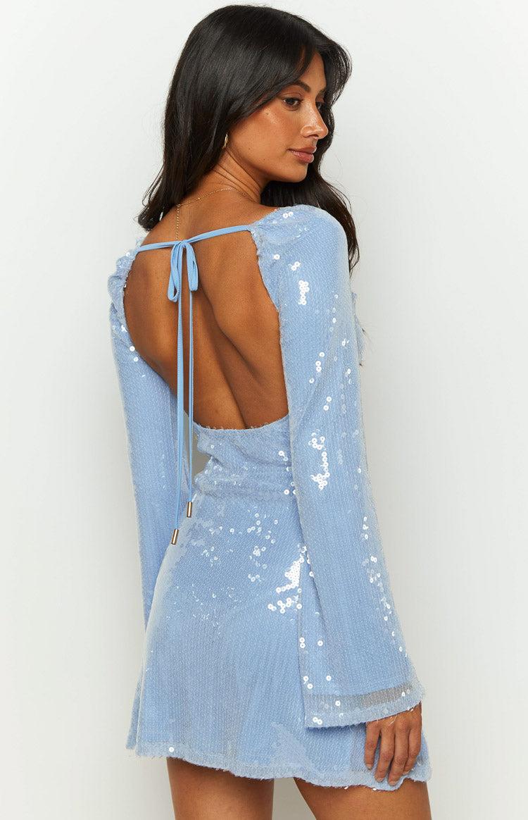 Marienne Blue Sequin Mini Dress Product Image