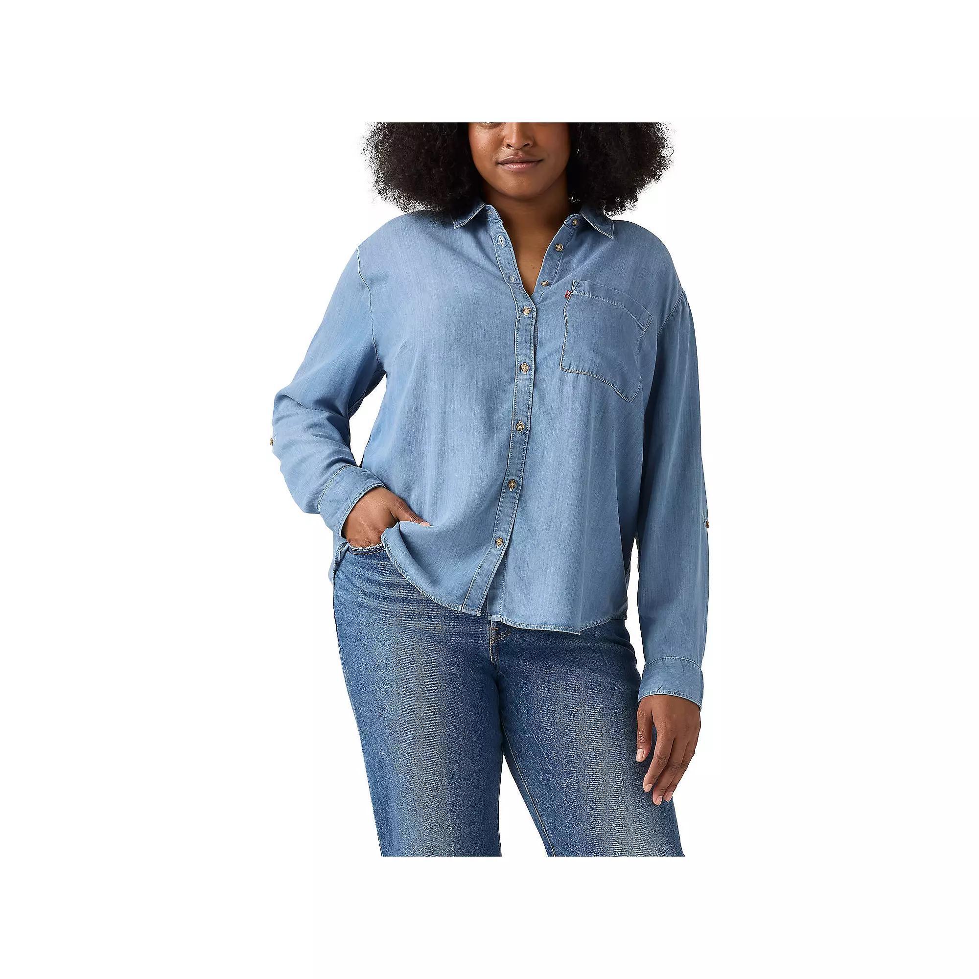 Plus Size Levi's® Darlene Utility Shirt, Women's, Size: 4XL, Take It Again Product Image