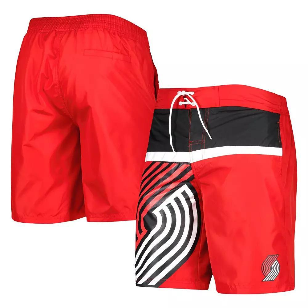 Men's G-III Sports by Carl Banks Red Portland Trail Blazers Sea Wind Swim Trunks,  Product Image