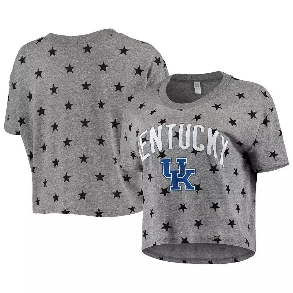 Women's Alternative Apparel Gray Kentucky Wildcats Headliner Stars Cropped Tri-Blend T-Shirt, Size: XS, Grey Product Image