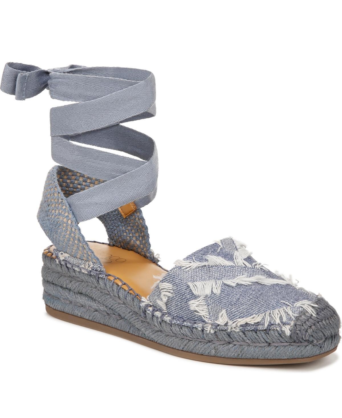 Franco Sarto Britney Ankle Strap Wedge Espadrilles Solid Fabric) Women's Sandals Product Image