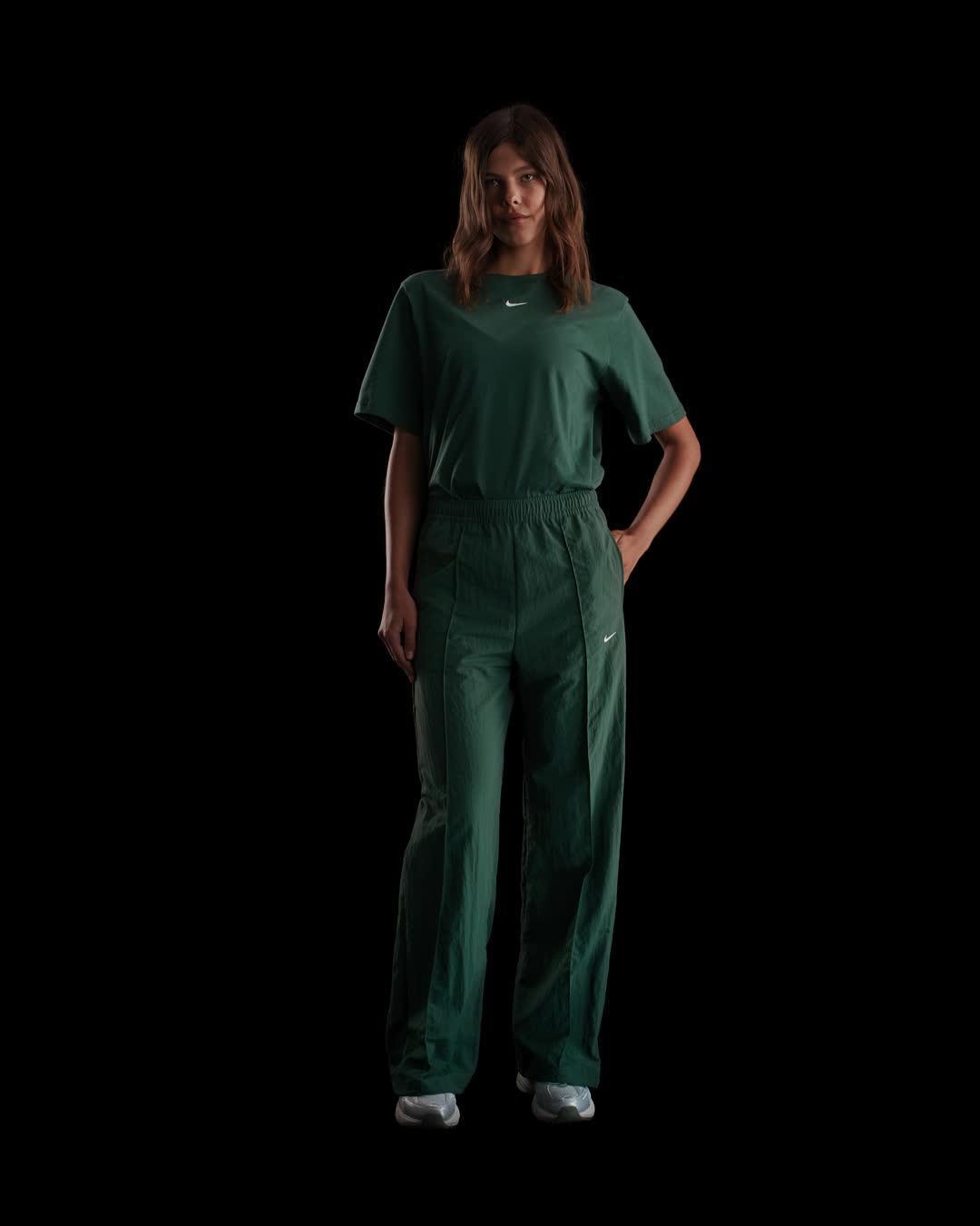 Womens Nike Sportswear Everything Wovens Mid-Rise Open-Hem Pants | FQ3588-338 Product Image