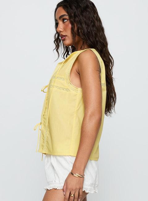 Angourie Blouse Top Lemon Product Image