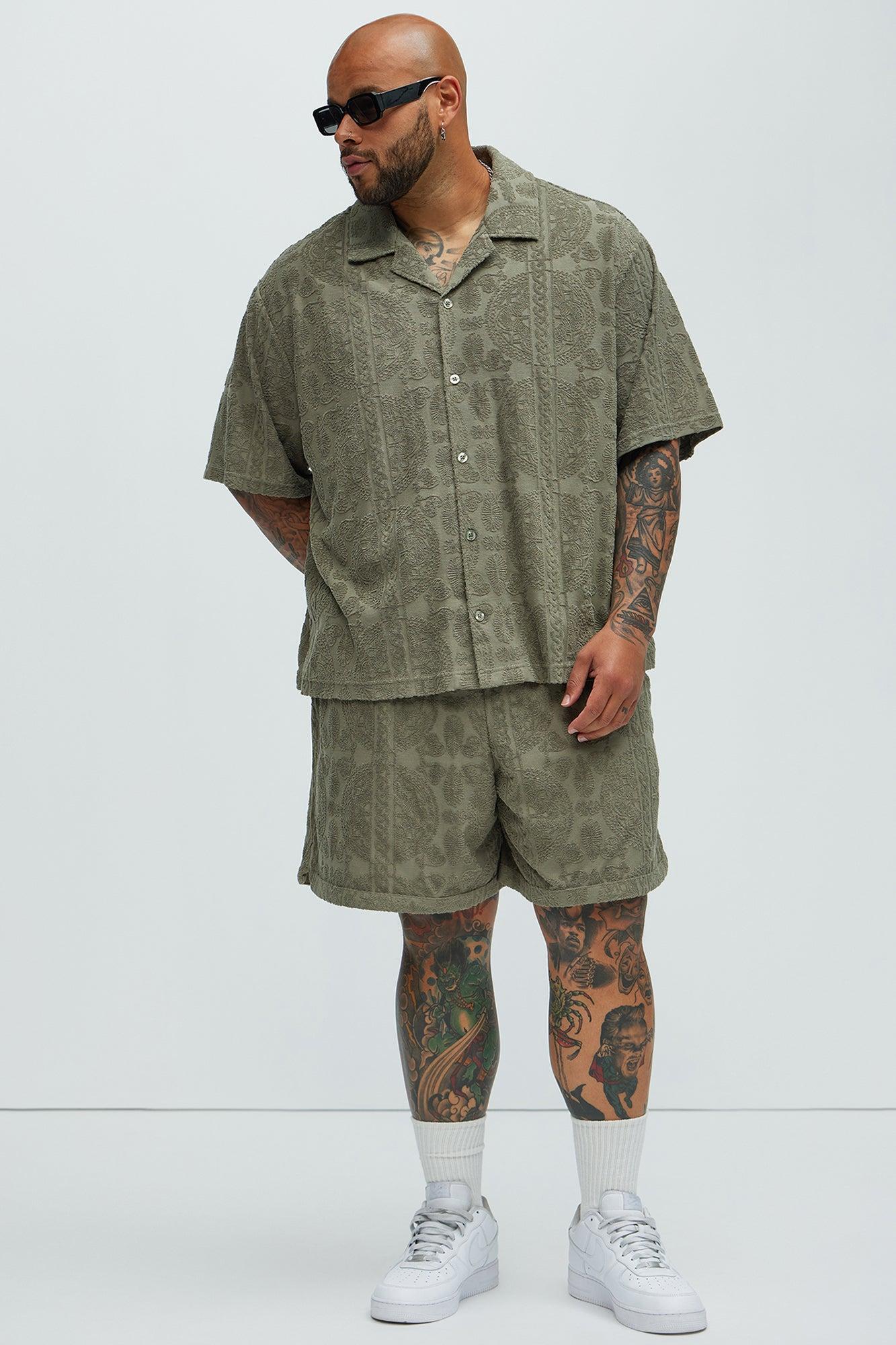 Link Textured Shorts - Olive Product Image