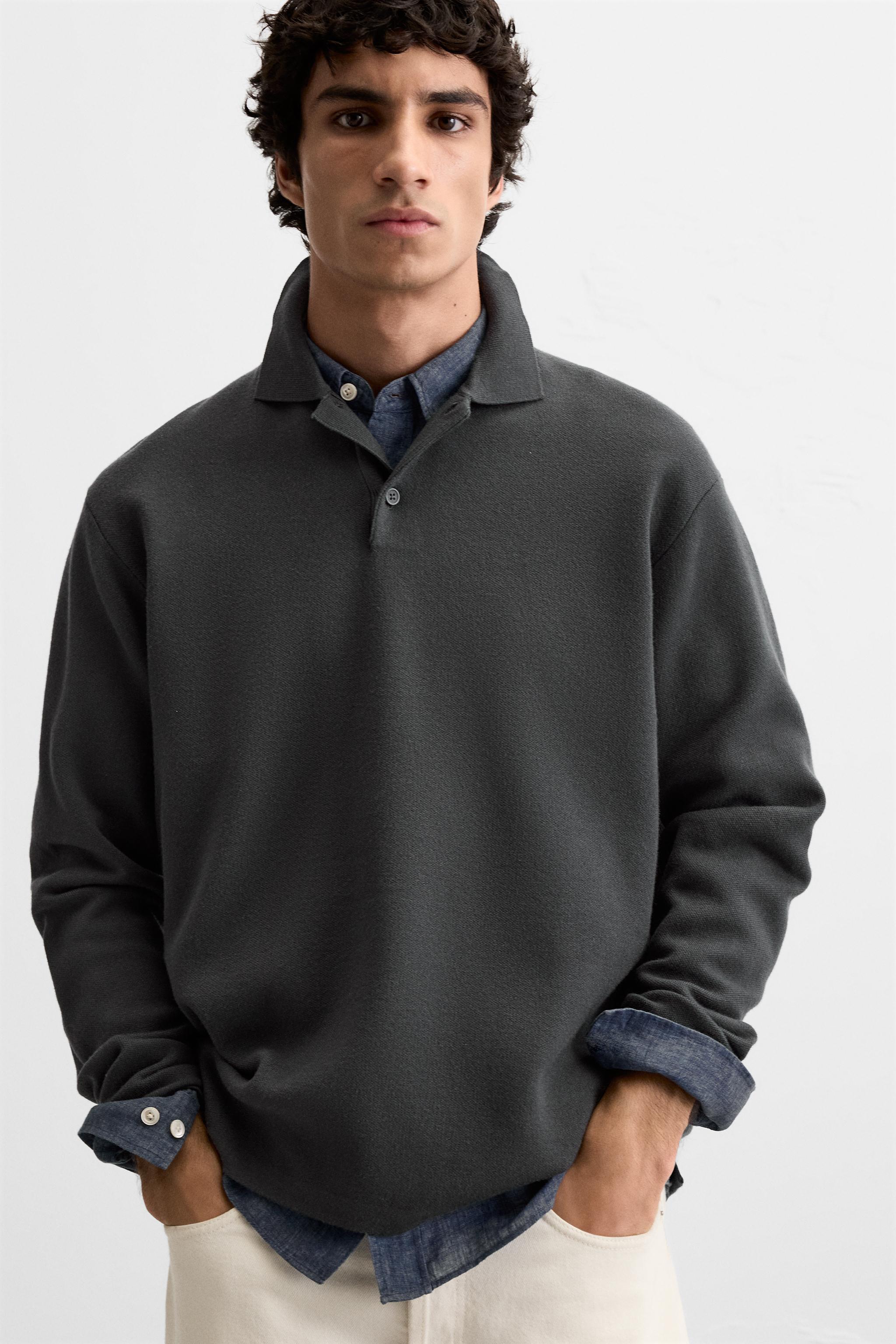 VISCOSE BLEND KNIT POLO SHIRT Product Image