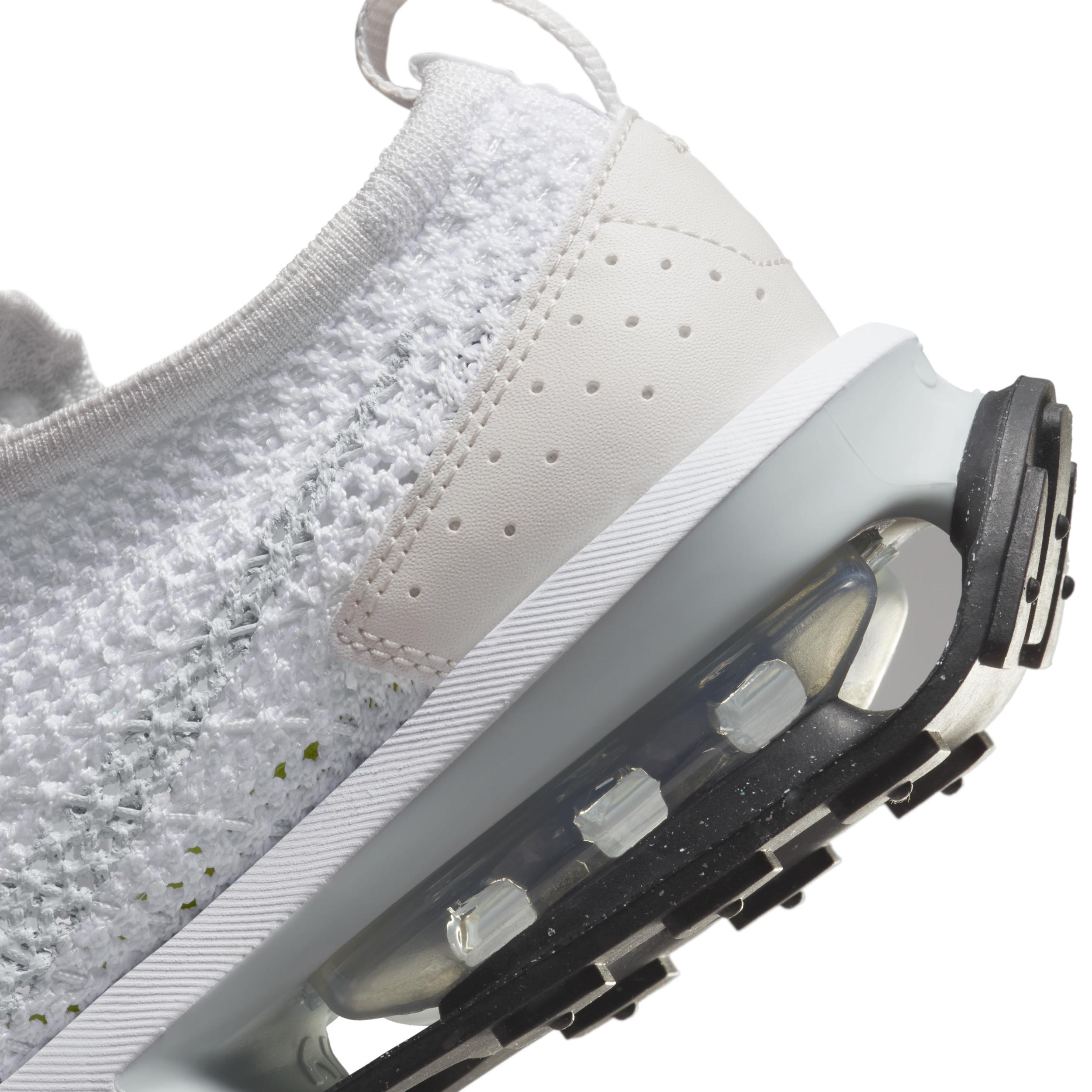 Nike Womens Air Max Flyknit Racer Casual Sneakers from Finish Line - White, Platinum Tint Product Image