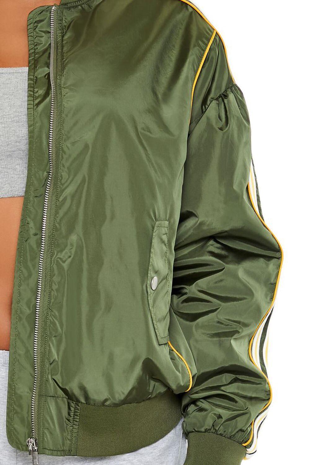 Varsity Zip-Up Bomber Jacket | Forever 21 Product Image