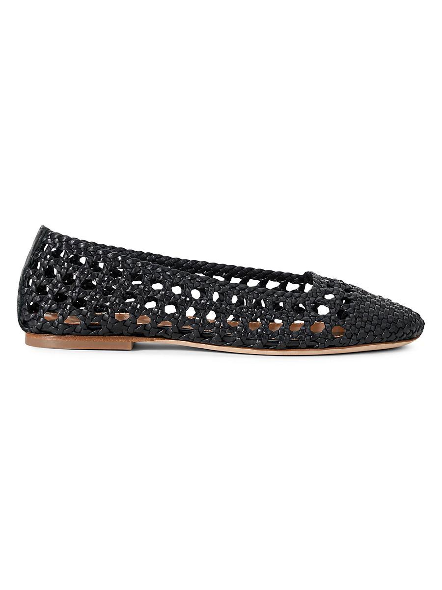 Womens Nell Crochet Leather Ballerina Flats Product Image