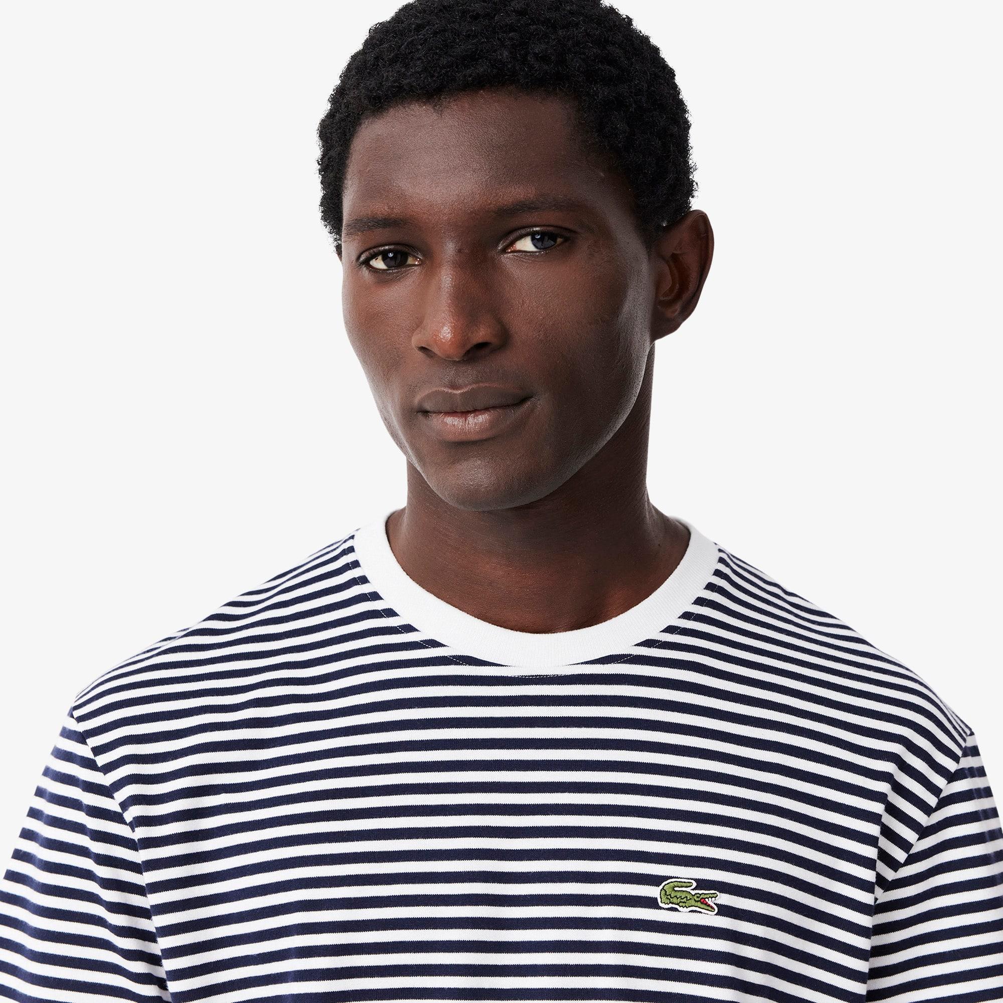 Men's Striped Heavy Cotton T-Shirt Product Image