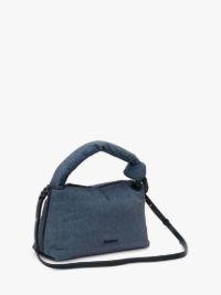 JWA PUFFY CORNER BAG - VELVET TOP HANDLE BAG in blue | JW Anderson US  Product Image