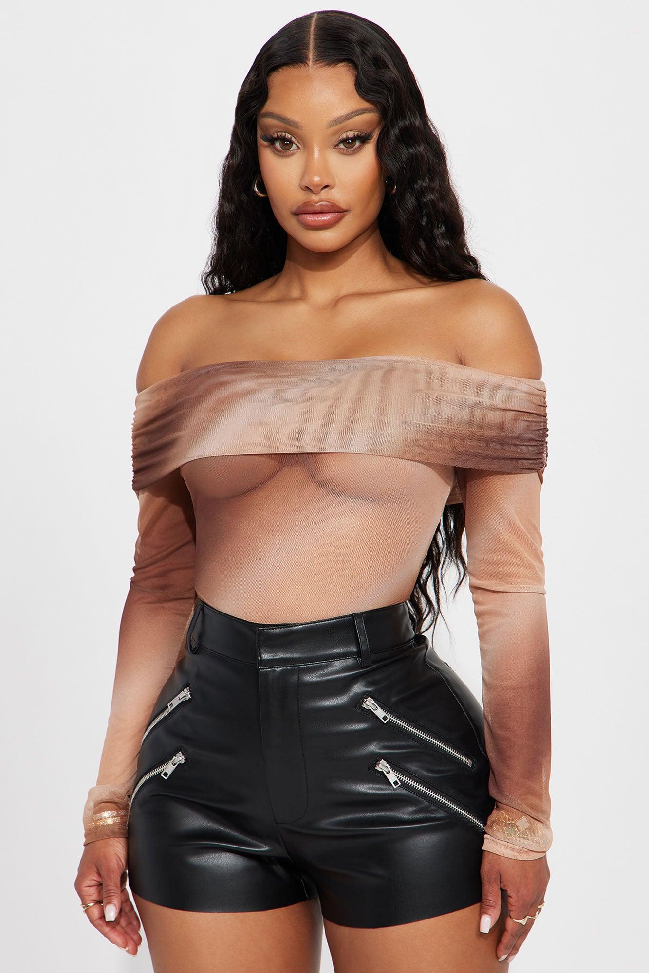 Meet Me In Monaco Mesh Bodysuit - Brown/combo Product Image