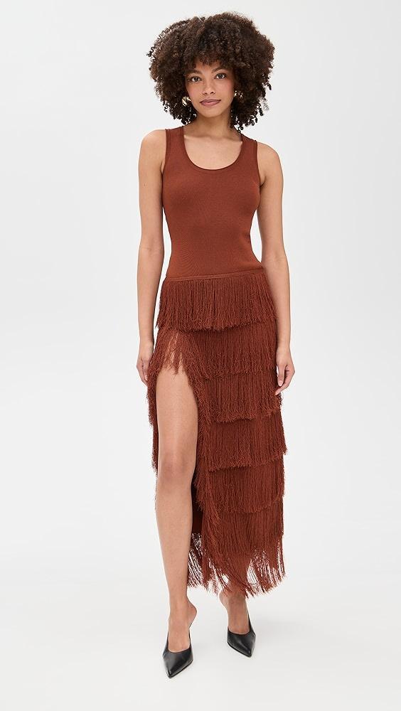 AKNVAS Donzetta Knit Fringe Dress | Shopbop Product Image