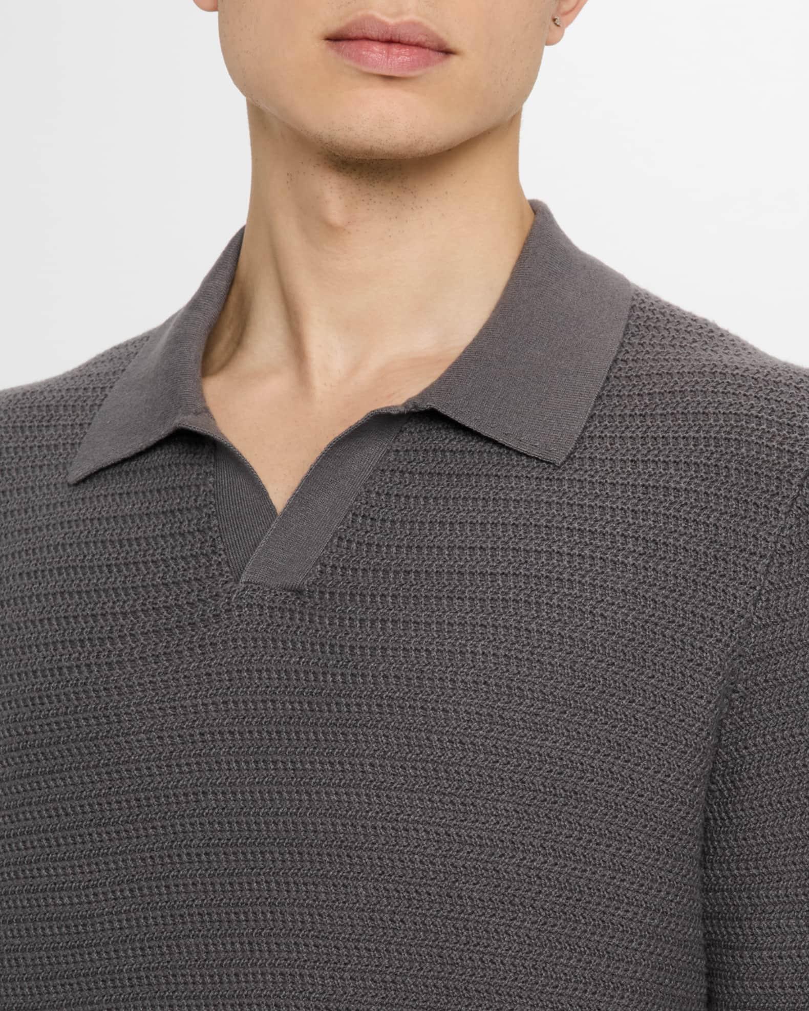 Craftsman-Rib Cotton-Cashmere Johnny-Collar Sweater Product Image