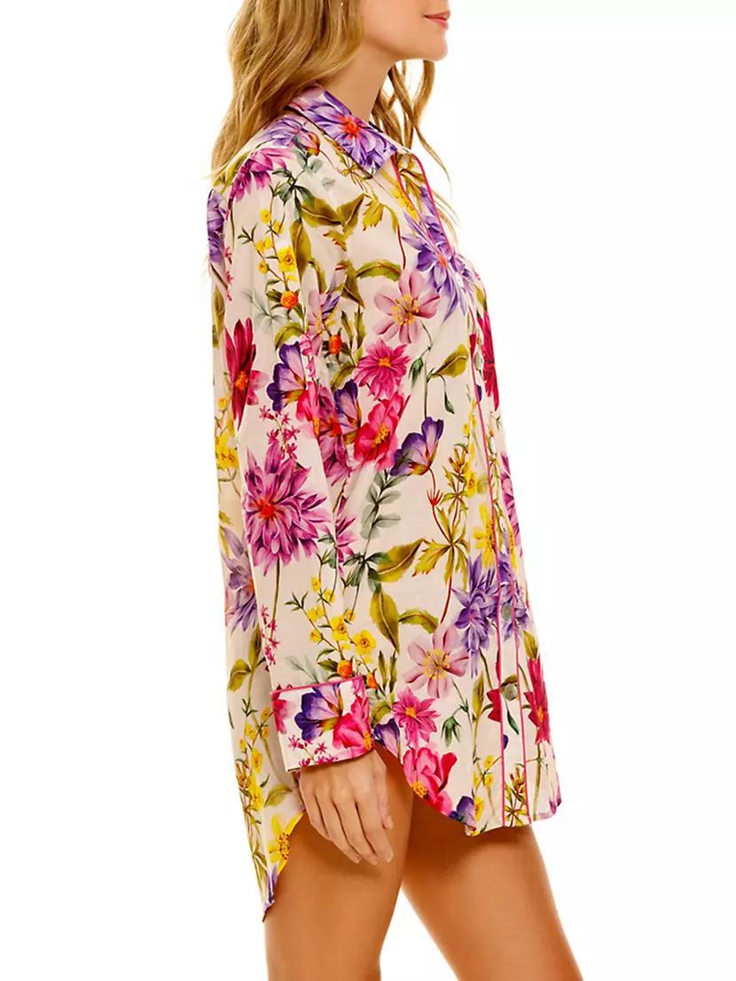 Summer Soirée Sissy Wind Floral Cotton Shirtdress Product Image