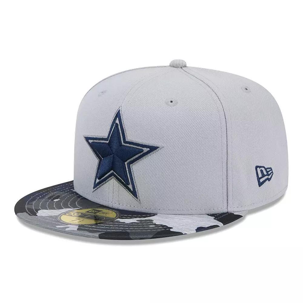Men's New Era Gray Dallas Cowboys Active Camo 59FIFTY Fitted Hat, Size: 7 1/8, Grey Product Image