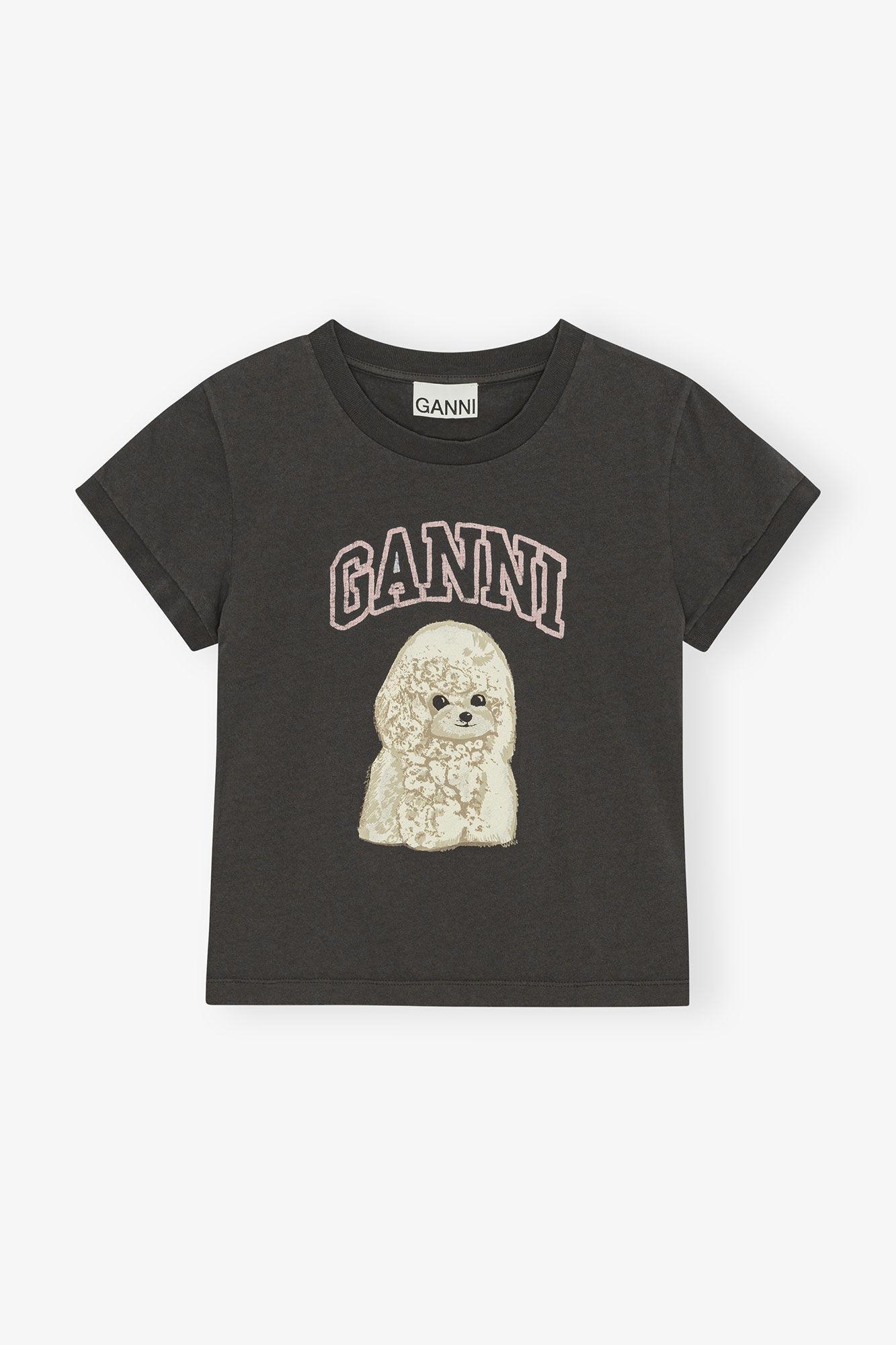 Black Poodle Cropped T-shirt Product Image