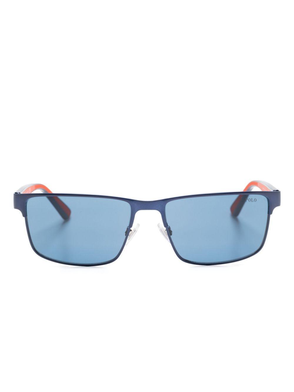 POLO RALPH LAUREN Rectangle-frame Sunglasses In Blue Product Image