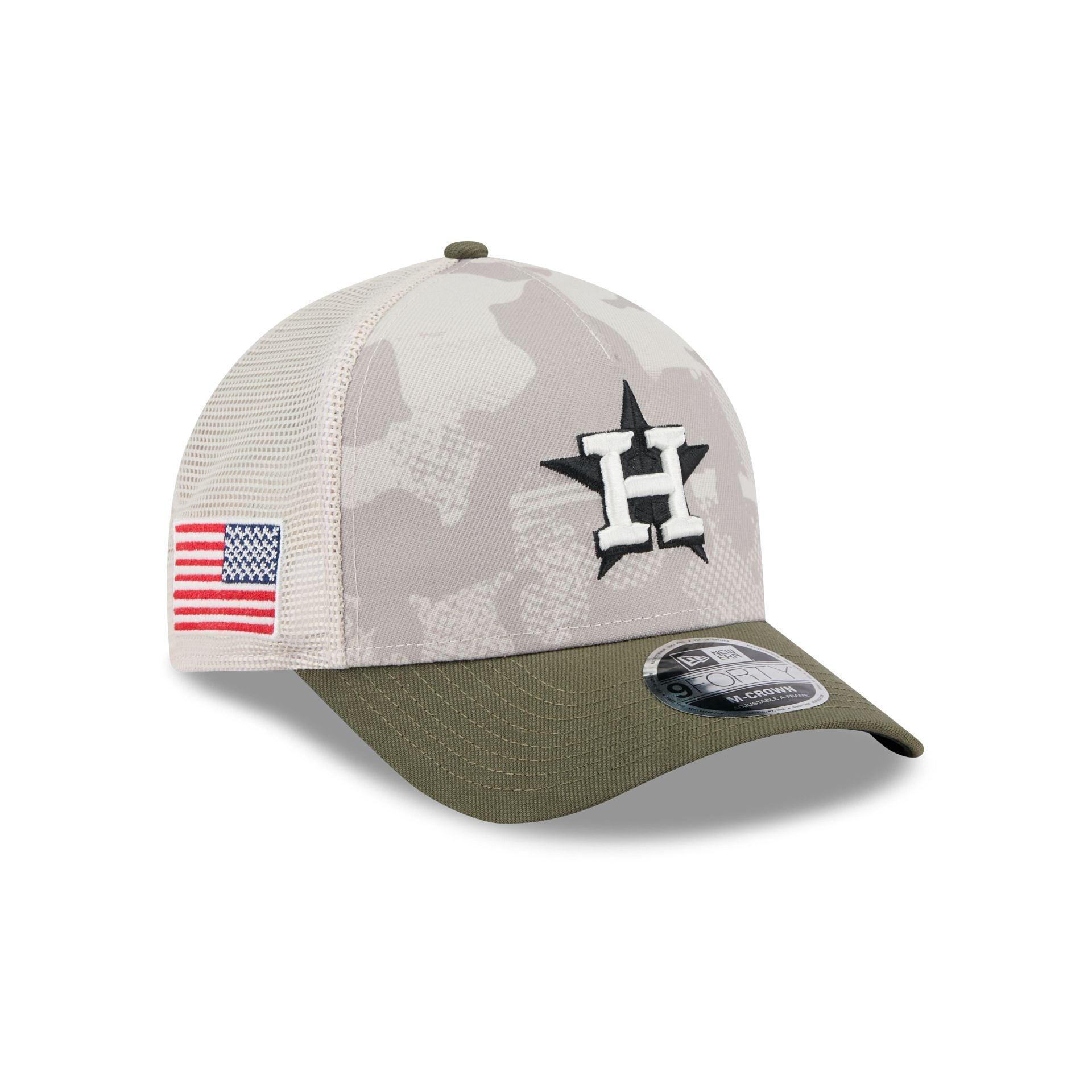 Houston Astros Armed Forces Day 2025 9FORTY M-Crown A-Frame Trucker Hat Male Product Image