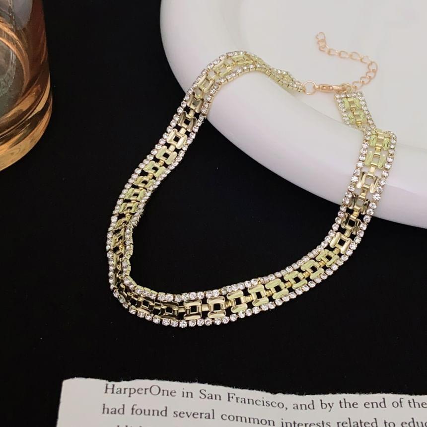 Rhinestone Chain Choker Product Image