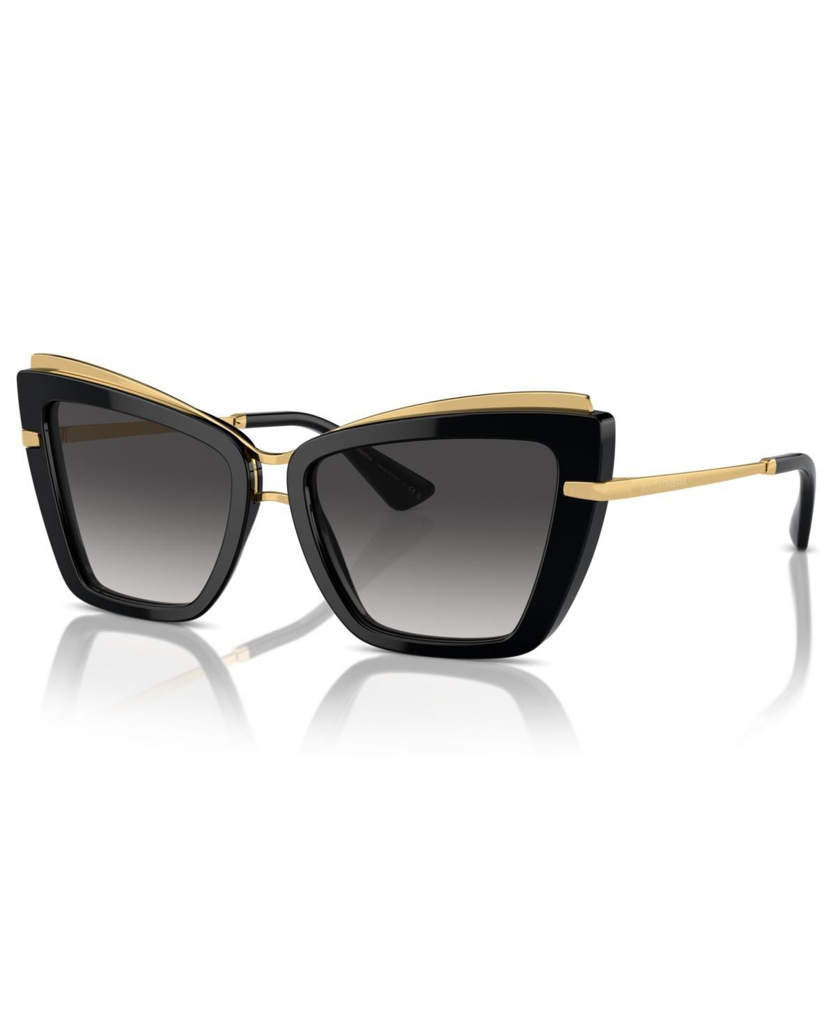 DOLCE & GABBANA Dolce&gabbana 54mm Gradient Cat Eye Sunglasses In Black Product Image