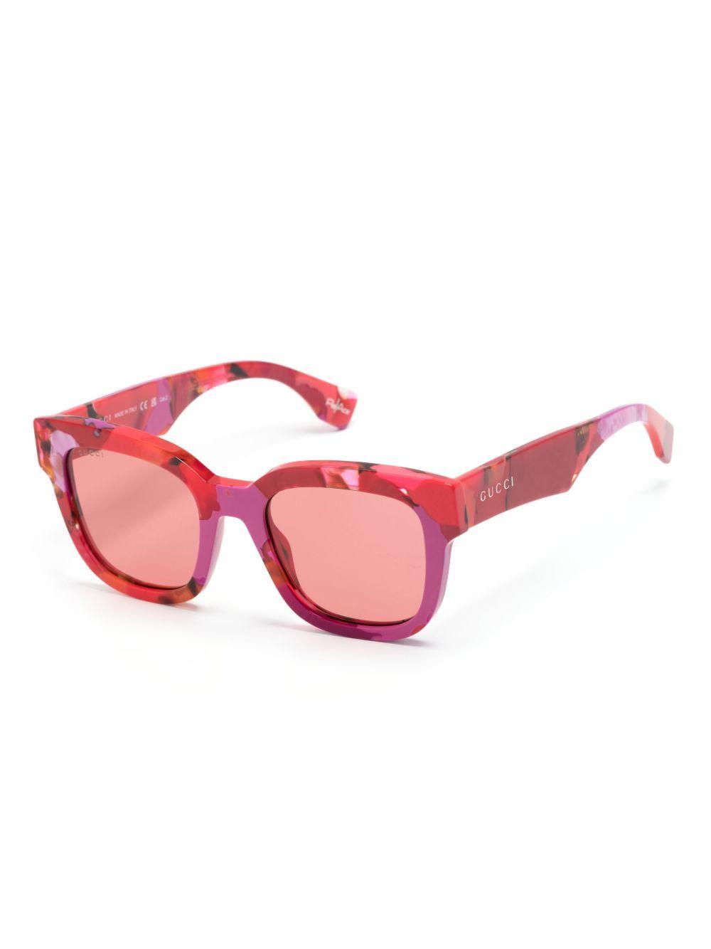 tortoiseshell square-frame sunglasses Product Image