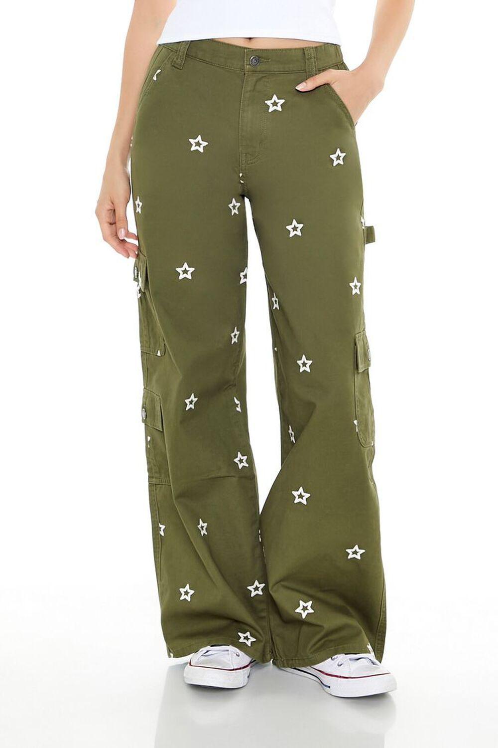 Star Print Cargo Pants | Forever 21 Product Image