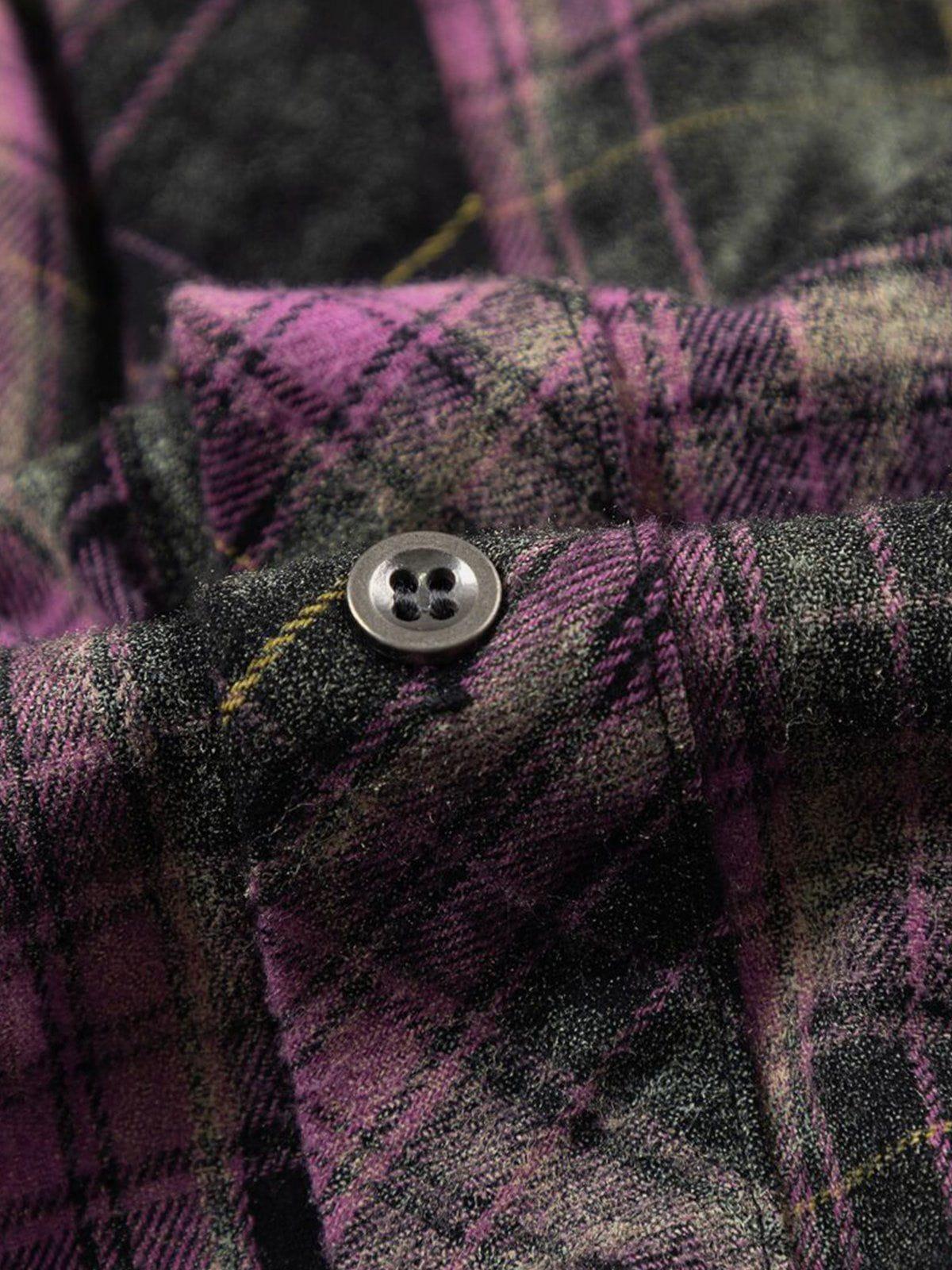 Aelfric Eden Plaid Washed Long Sleeve Shirt Product Image