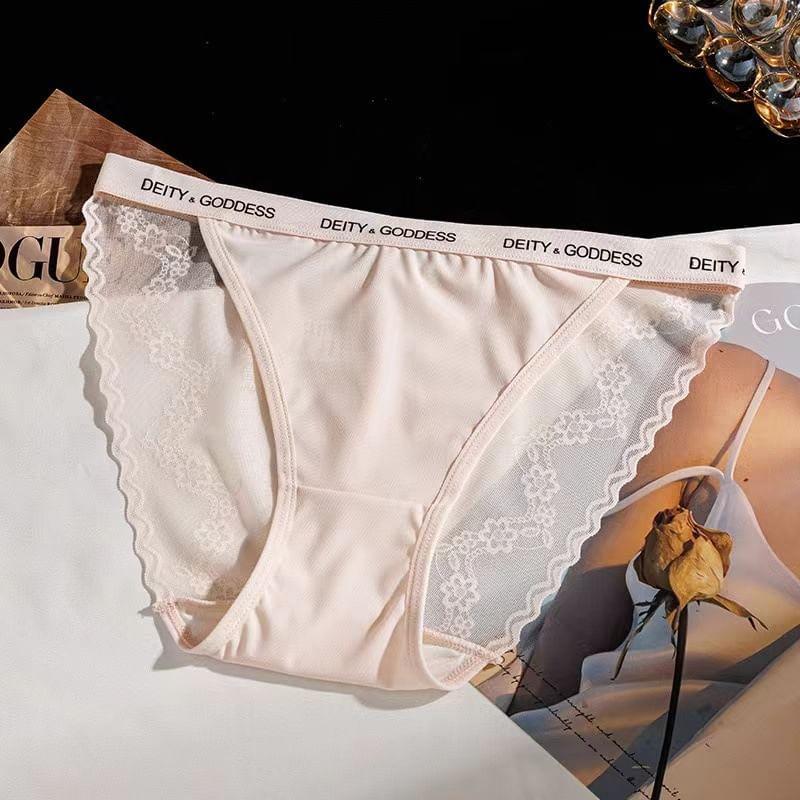 Lettering Bikini Panties Product Image